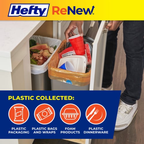 Hefty Energy Bag Program 8 Gallon Orange Flap Tie Bags, 20 ct - Kroger