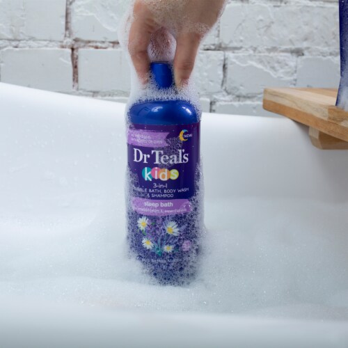 Dr. Teal's® Kids Melatonin & Essential Oils  3-In-1 Bubble Bath Shampoo & Body Wash Perspective: right