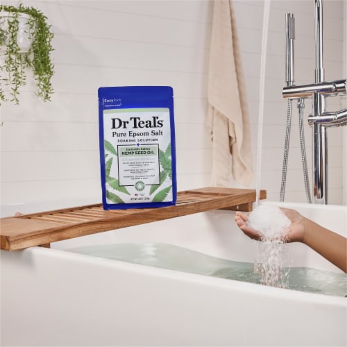 Dr Teal's® Hemp Seed Oil Pure Epsom Salt Bath Soak Perspective: right