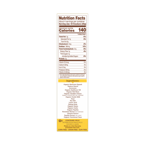 Simple Mills® Pop Mmms™ Cheddar Baked Snack Crackers Perspective: right