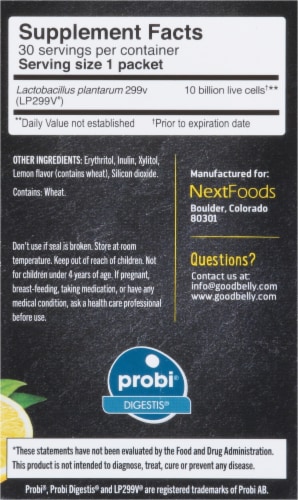 GoodBelly® Probiotic Digestive To Go Lemon Flavor Fast Melts Perspective: right