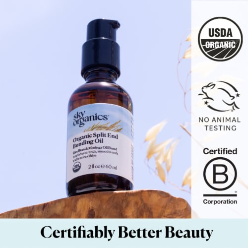 Sky Organics Organic Split End Bonding Oil - 2 fl oz (60 ml) Perspective: right
