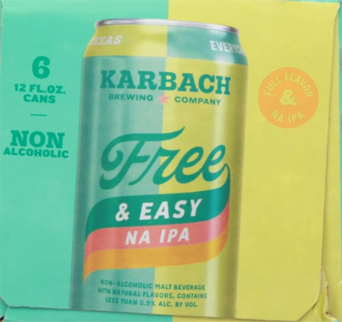 Karbach Free & Easy Non-Alcoholic IPA Beer Perspective: right