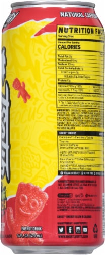 Ghost® Zero Sugar Sour Patch Kids Redberry Energy Drink Can Perspective: right
