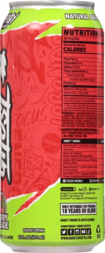 Ghost® Zero Sugar Cherry Limeade Energy Drink Can Perspective: right