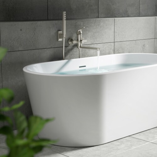 PULSE ShowerSpas Brushed-Nickel Wall Mounted Tub Filler Perspective: right