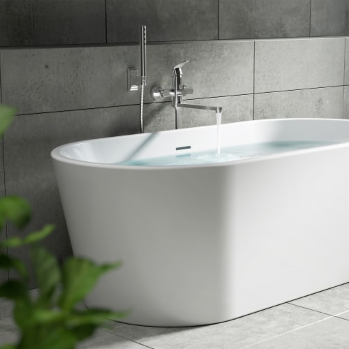 PULSE ShowerSpas Chrome Wall Mounted Tub Filler Perspective: right