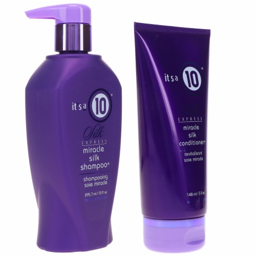 It's a 10 Silk Express Silk Shampoo 10 oz & Silk Express Silk Conditioner 5 oz Combo Pack Perspective: right
