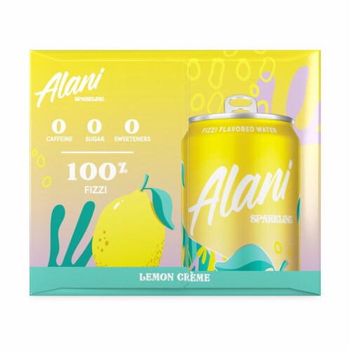 Alani Nu Lemon Creme Flavored Sparkling Water Cans Perspective: right