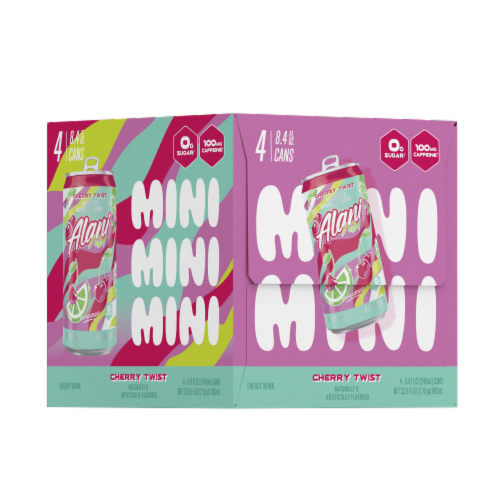 Alani NU Cherry Twist Energy Drink Multipack Cans Perspective: right