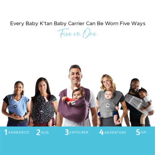 Baby K'tan Pre-Wrapped Ready To Wear Baby Carrier:  Sweetheart Grey M Perspective: right