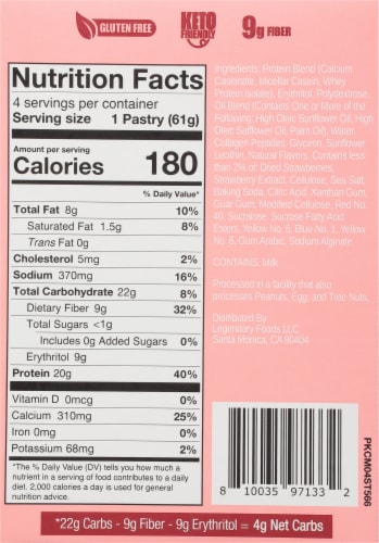 Legendary Foods™ Strawberry Protein Pastry Perspective: right
