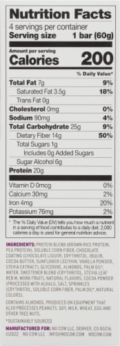 no cow Chocolate Sprinkled Donut Protein Bars Perspective: right