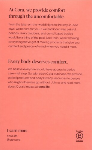 Cora™ Organic Pads Ultra Thin Regular Unscented Perspective: right