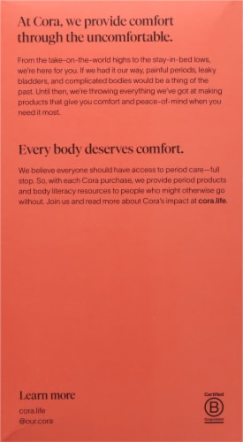 Cora Organic Cotton Ultra Thin Extra Long Overnight Pads Perspective: right