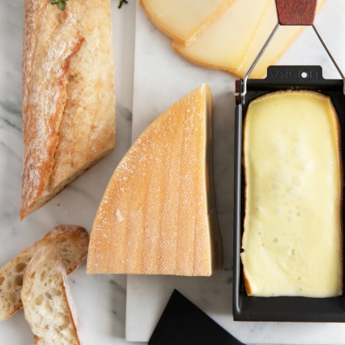 French Raclette Cheese Whole 7lb Cheese Wheel (7 pound) And igourmet Cheese Storage Bag, 1