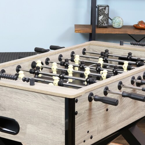 Sunnydaze Delano 54.5 in Foosball Table with Distressed Wood Look Perspective: right