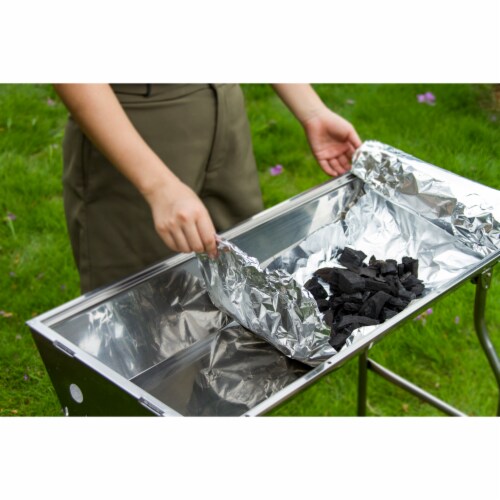 28.8 inches Portable Charcoal BBQ Grill Perspective: right