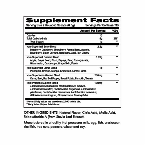 Kore Nutrition Berry Reds Superfood Blend Perspective: right