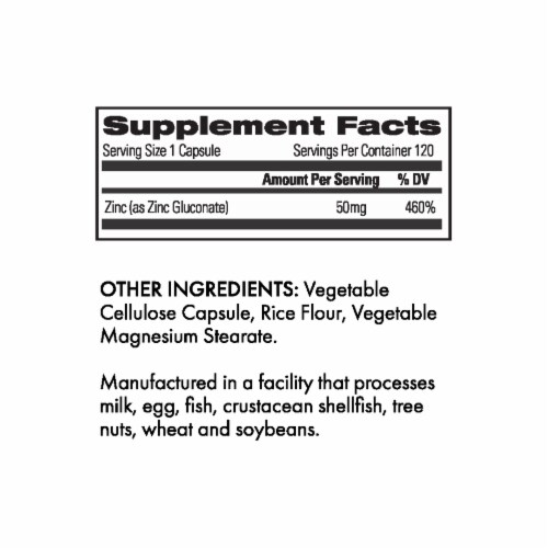 Kore Nutrition Zinc Capsules Perspective: right