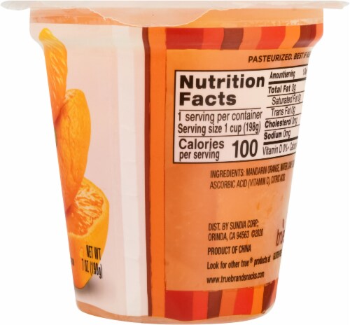 Sundia® True Fruit™ Mandarin Orange Cup Perspective: right