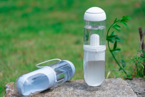 Pet Life PYURE Handheld Travel Filtered Water Feeder Perspective: right