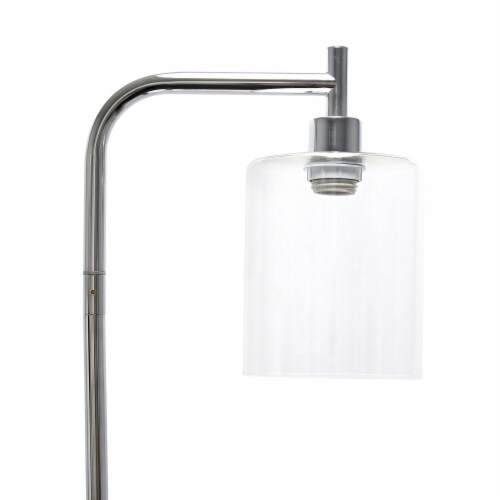 Simple Designs Metal Modern Lantern Floor Lamp in Chrome with Clear Shade 1 Smith s Food and Drug
