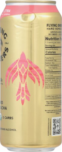Flying Embers Guava Citra Hard Kombucha Single Can Perspective: right