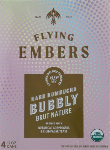 Flying Embers Bubbly Hard Kombucha Perspective: right