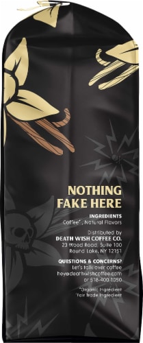 Death Wish Coffee Co® Organic and Fair Trade Vanilla Flavored Ground Coffee Perspective: right