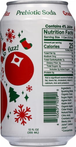 Poppi® Prebiotic Soda Cranberry Fizz Perspective: right