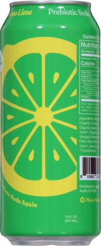 Poppi® Prebiotic Lemon Lime Soda Perspective: right