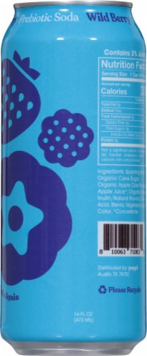 Poppi® Prebiotic Wild Berry Soda Perspective: right