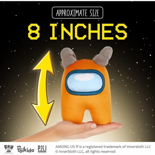 Among Us Plush Buddy Orange Rammed Crewmate 8 Online Video Game P.M.I. Perspective: right