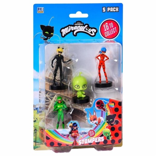 Miraculous Ladybug Stamps 12pk Adrien Plagg Queen Bee Party Favor Figure  Set PMI International