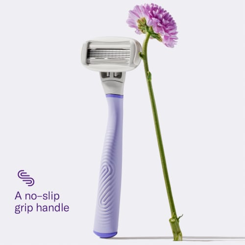 Flamingo Razor with Blade Refills - Lilac Perspective: right