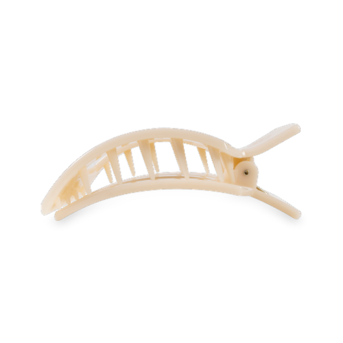Teleties Flat Square Almond Beige Medium Hair Clip Perspective: right