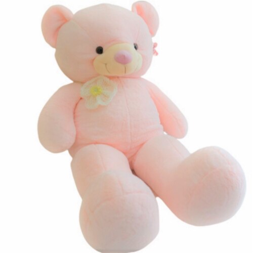 Teddy Bear | Crochet Floral Lace Stuffed Animal | Swiss Jasmine® Plushies | 32 Inches Perspective: right