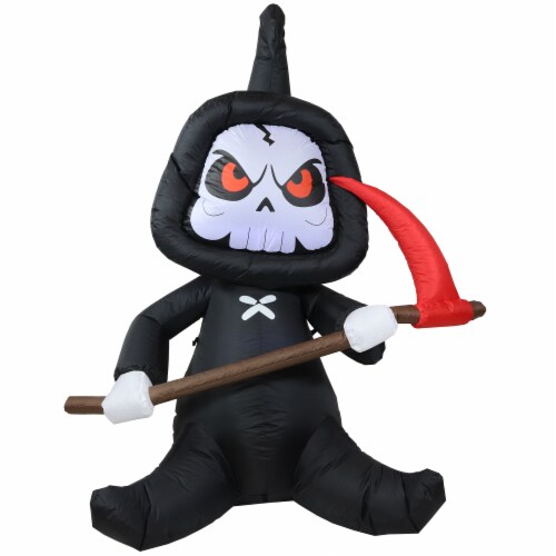 60  Halloween Inflatable Grim Reaper LED Lighted Blow Up Outdoor Yard Decor Perspective: right
