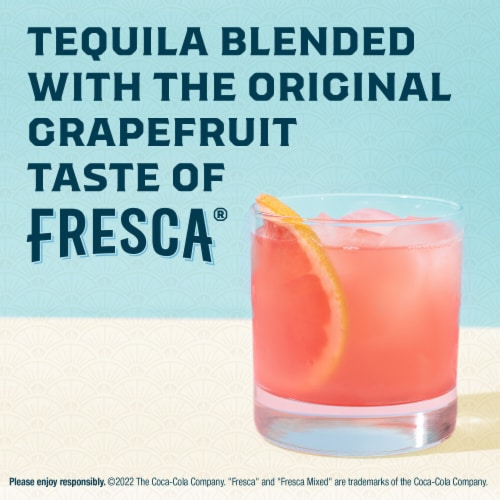 Fresca Mixed Tequila Paloma Grapefruit Citrus Tequila Paloma Canned Cocktail 4 Cans Perspective: right
