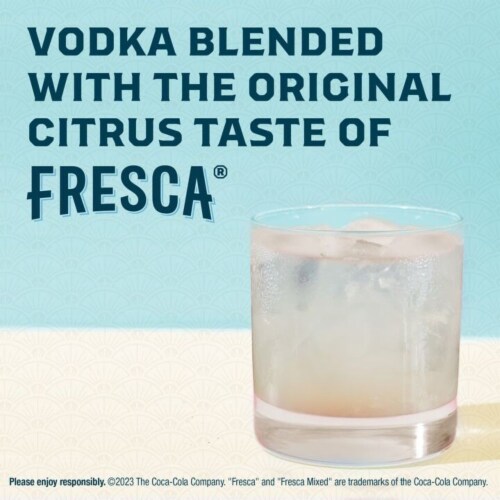 Fresca Mixed Vodka Spritz Grapefruit Citrus Gluten-Free Canned Cocktail Perspective: right