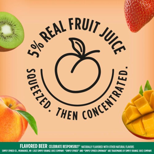 Simply Spiked Peach Flavored Hard Beverage Variety Pack Perspective: right