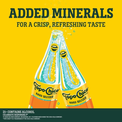 Topo Chico Hard Seltzer Tropical MangoMalt Based Perspective: right