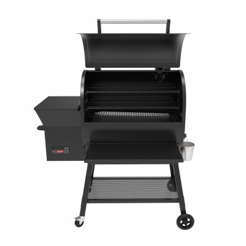 LifePro SCSP1500LP 1500 Square Inch Barrel Precision Wood Pellet Smoker Grill Perspective: right