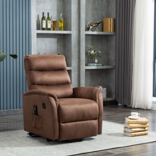 LifeSmart Power Lift Recliner Microfiber Chair with Massage and Heat