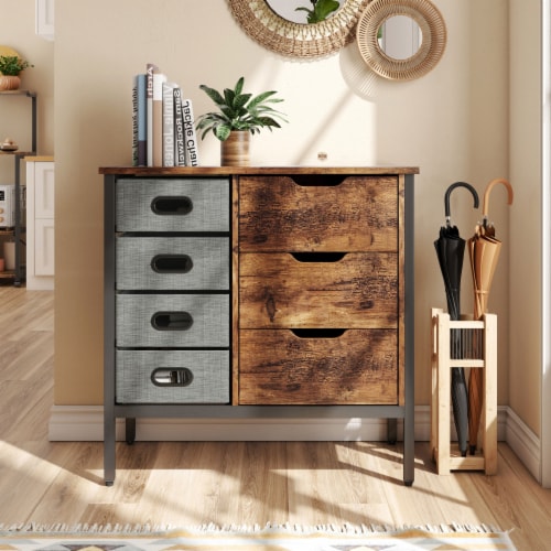 Bestier Buffet Hallway & Living Room Storage w/7 Drawers