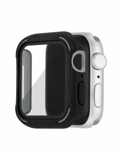 WITHit Black Apple Watch Rugged Bumper with integrated Glass Protection Perspective: right