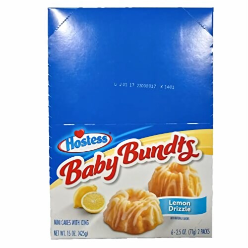 Hostess Lemon Drizzle Baby Cakes 2.5 Ounce 6 Count Box Pack of 2 (24 Total Cakes), 1 Kroger