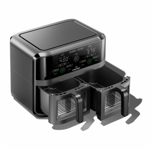 Chefman TurboFry® Touch Dual Basket Digital Air Fryer - Black Perspective: right