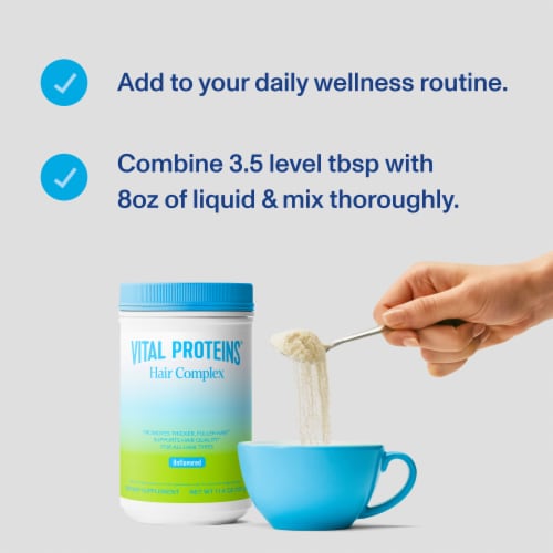 Vital Proteins® Unflavored Hair Complex Dietary Supplement Perspective: right